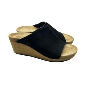 Birkenstock Women’s Papillio Namica Black Suede wedges platform mule 41